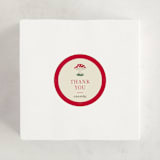 "Little Mushroom" - Baby Shower Stickers in Berry by Ilene Guy - For Scale