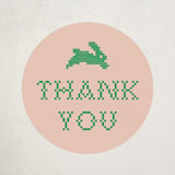 "Needlepoint" - Baby Shower Stickers in Grass by Claire - Close-Up