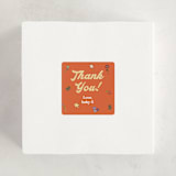 "Modern Peach Floral" - Baby Shower Stickers in Daffodil by Felicia Balestrere - For Scale