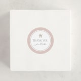 "The Little Heirloom" - Baby Shower Stickers in Rose by Lucrecia Caporale - For Scale