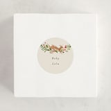 "Highlands" - Baby Shower Stickers in Peach Pie by Sarah Knight - For Scale