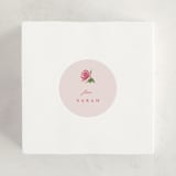 "Romantic Roses" - Baby Shower Stickers in Blush by Teju Reval - For Scale