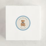 "Antique Teddy Bear" - Baby Shower Stickers in Frost by Becky Nimoy - For Scale