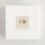 "Woodland storybook" - Baby Shower Stickers in Ecru by Creo Study - For Scale