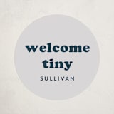 "Tiny Human" - Baby Shower Stickers in Whale by Corinne Malesic - Close-Up