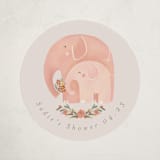 "Elephant Garden" - Baby Shower Stickers in Snapdragon by Joanna Griffin - Close-Up