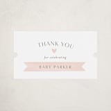 "Pooh and Piglet" - Baby Shower Stickers in Blush by Katherine Moynagh - Close-Up