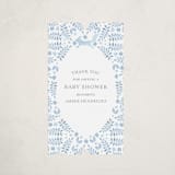 "Foxy Baby Shower" - Baby Shower Stickers in Denim by Hallie Fischer - Close-Up