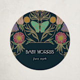 "Gilded Tapestry" - Baby Shower Stickers in Midnight Garden by Simona Camp - Close-Up