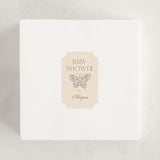 "Gilded Butterfly Garden" - Baby Shower Stickers in Ivory by Simona Camp - For Scale