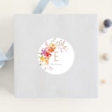 "Botanical Sip n See" - Baby Shower Stickers in Vibrant by Itsy Belle Studio - For Scale