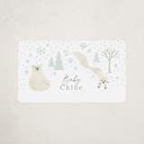 "Arctic friends" - Baby Shower Stickers in Seafoam by Jennifer Wick - Close-Up