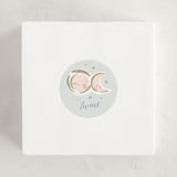 "Twin Stars" - Baby Shower Stickers in Sky by Lori Wemple - For Scale