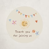 "A Little Wild One Baby Shower" - Baby Shower Stickers in Linen by Celine Nguyen - Front
