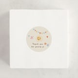 "A Little Wild One Baby Shower" - Baby Shower Stickers in Linen by Celine Nguyen - For Scale