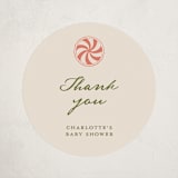 "Peppermint" - Baby Shower Stickers in Peppermint by Stephanie Heinrich Godbout - Front