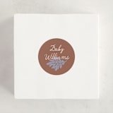 "Fall in Love" - Baby Shower Stickers in Latte by Alethea and Ruth - For Scale