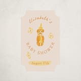 "Honeybear" - Baby Shower Stickers in Honey by Sarah Rosenthal - Front