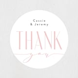 "Modern Baby" - Baby Shower Stickers in Cotton Candy by Gwen Bedat - Close-Up