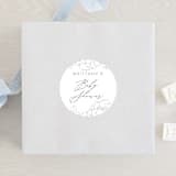 "Enchant" - Baby Shower Stickers in Lead by Nicoletta Savod - For Scale