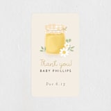 "Little Honey" - Baby Shower Stickers in Greige by Itsy Belle Studio - Close-Up