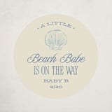 "Beach Babe" - Baby Shower Stickers in Ocean by Robert and Stella - Close-Up