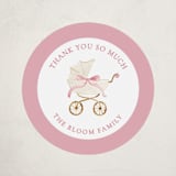 "graceful" - Baby Shower Stickers in Peony by Sarah Knight - Close-Up