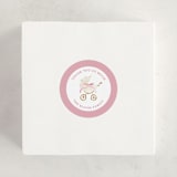 "graceful" - Baby Shower Stickers in Peony by Sarah Knight - For Scale