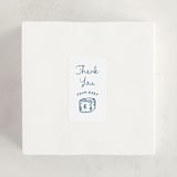 "Letter Box" - Baby Shower Stickers in Baby Blue by Claudia Orengo - For Scale