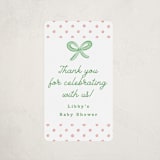"Polka Dot Frame" - Baby Shower Stickers in Strawberry by Erin German - Close-Up