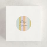 "Striped" - Baby Shower Stickers in Wildflower by Pixel and Hank - For Scale