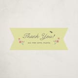 "Blooming Garden" - Baby Shower Stickers in Citrus by Pati Cascino - Close-Up