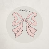 "Antique Rattle" - Baby Shower Stickers in Rose by Gwen Bedat - Close-Up