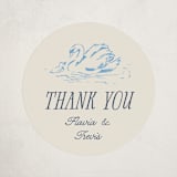 "Sweet Swan" - Baby Shower Stickers in Bluebell by Pati Cascino - Close-Up