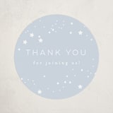 "Simple Moon" - Baby Shower Stickers in Mist by Everett Paper Goods - Close-Up