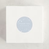 "Simple Moon" - Baby Shower Stickers in Mist by Everett Paper Goods - For Scale