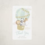 "baby balloon ride" - Baby Shower Stickers in Seafoam by peetie design - Close-Up