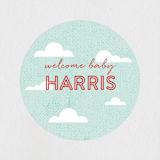 "Cute Camper" - Baby Shower Stickers in Ruby by Olivia Raufman - Close-Up