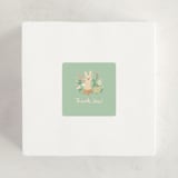 "Garden animals" - Baby Shower Stickers in Mint by Jennifer Wick - For Scale