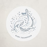 "Ocean Love" - Baby Shower Stickers in Ocean by Monika Torun - Close-Up