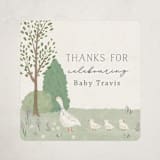 "Cottage Baby" - Baby Shower Stickers in Cream by Kiersten Garner - Close-Up