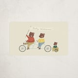 "Baby Makes Three" - Baby Shower Stickers in Cream by Kiersten Garner - Close-Up
