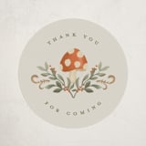 "Vintage Butterfly" - Baby Shower Stickers in Moss by Joanna Griffin - Close-Up