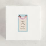 "House of Love" - Baby Shower Stickers in Sky by Ana de Sousa - For Scale
