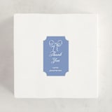 "Garden Ribbon" - Baby Shower Stickers in Bluebell by Sarah Knight - For Scale