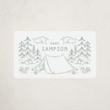 "The Adventure Begins" - Baby Shower Stickers in Sage by Kiersten Garner - Close-Up