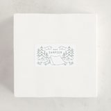 "The Adventure Begins" - Baby Shower Stickers in Sage by Kiersten Garner - For Scale