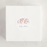 "Creatures" - Baby Shower Stickers in Sherbet by Pixel and Hank - For Scale