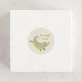 "Tropical Animals" - Baby Shower Stickers in Ivory by Kate Blalock - For Scale