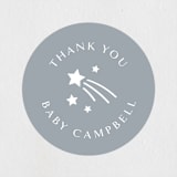 "Little Star" - Baby Shower Stickers in Slate by Meggy Masters - Close-Up